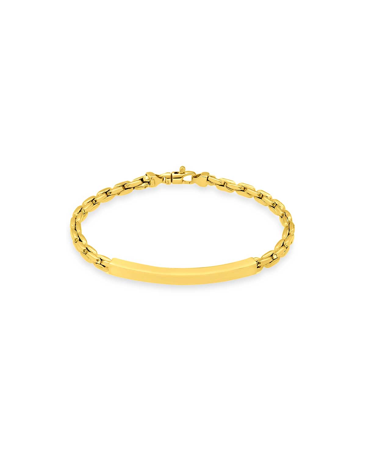 Pulsera de oro amarillo 14K de 22 cm de largo 