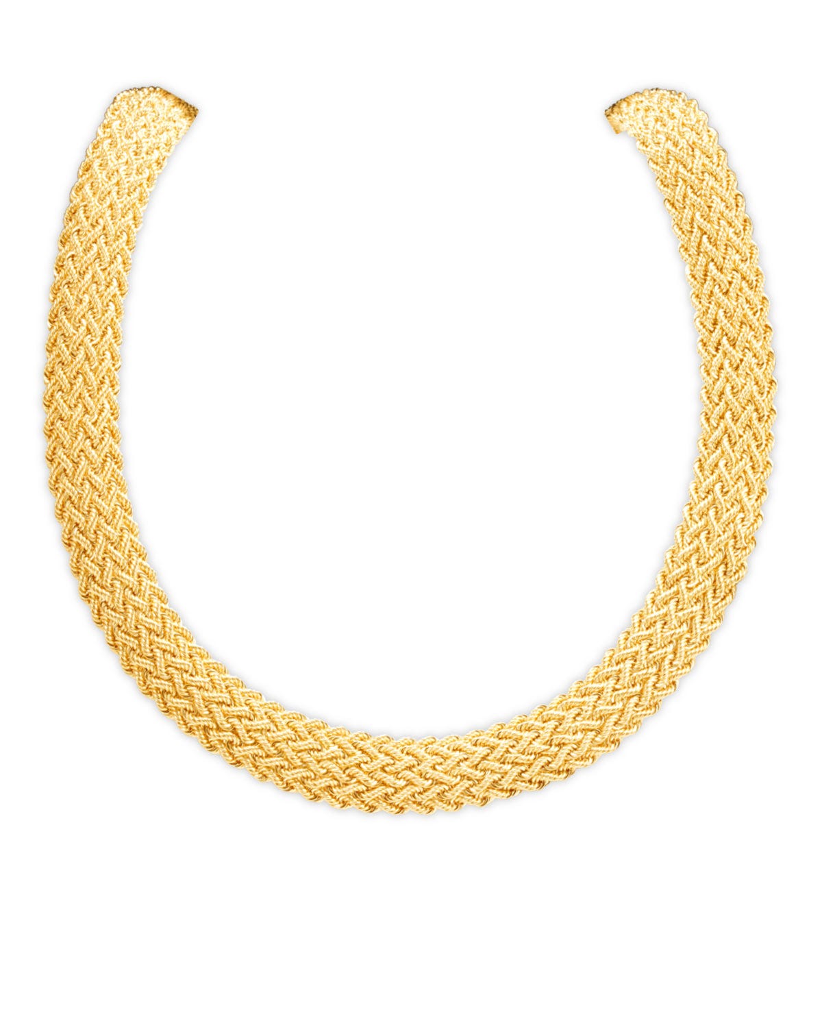 GARGANTILLA DE ORO AMARILLO 14K: Gargantilla de oro amarillo de 14 kilates con eslabones ovalados y colgante circular. Una joya armoniosa y bonita.