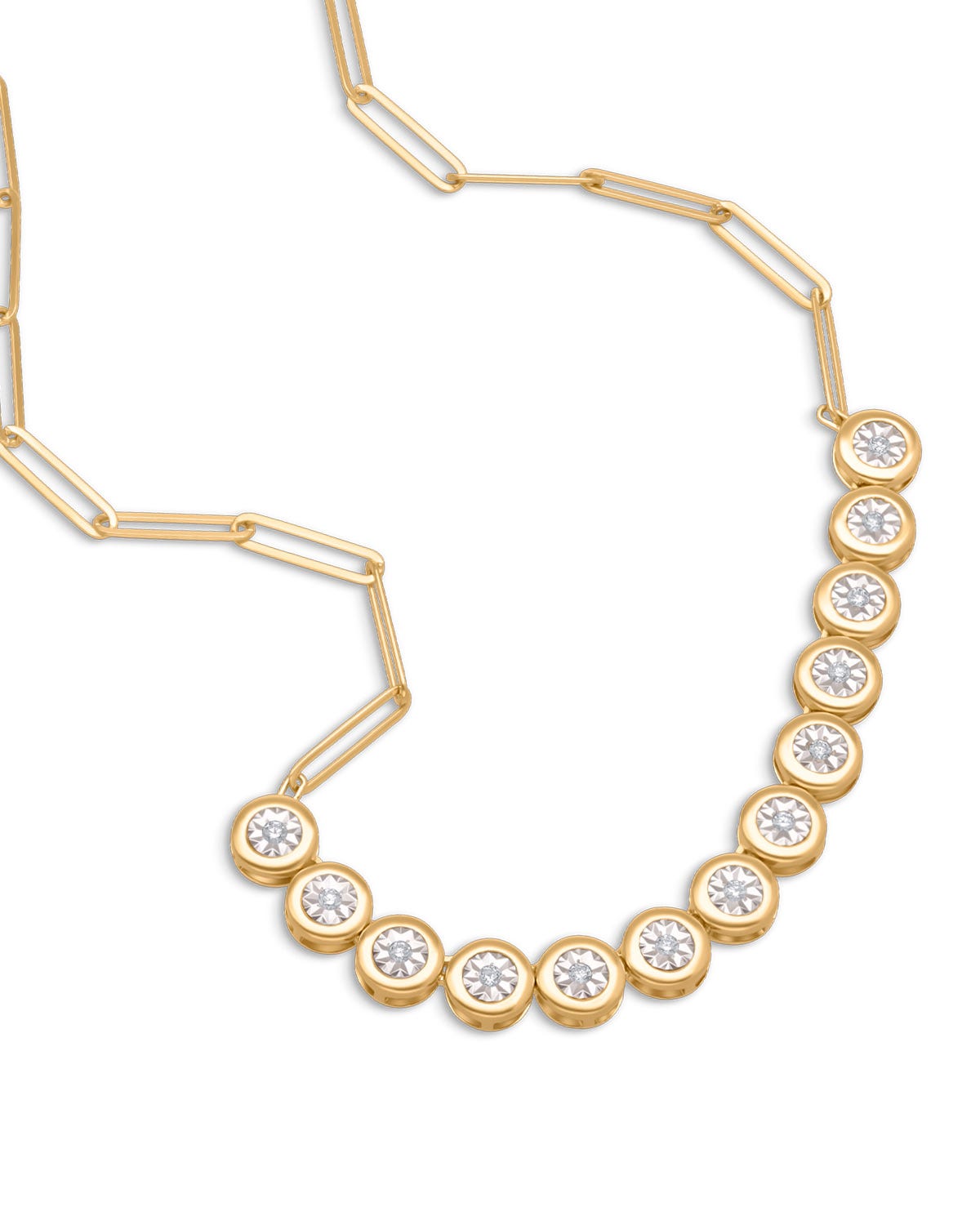 SURAJ-525A-G GARGANTILLA DE ORO AMARILLO 14K CON 53PTS DE DIAMANTE