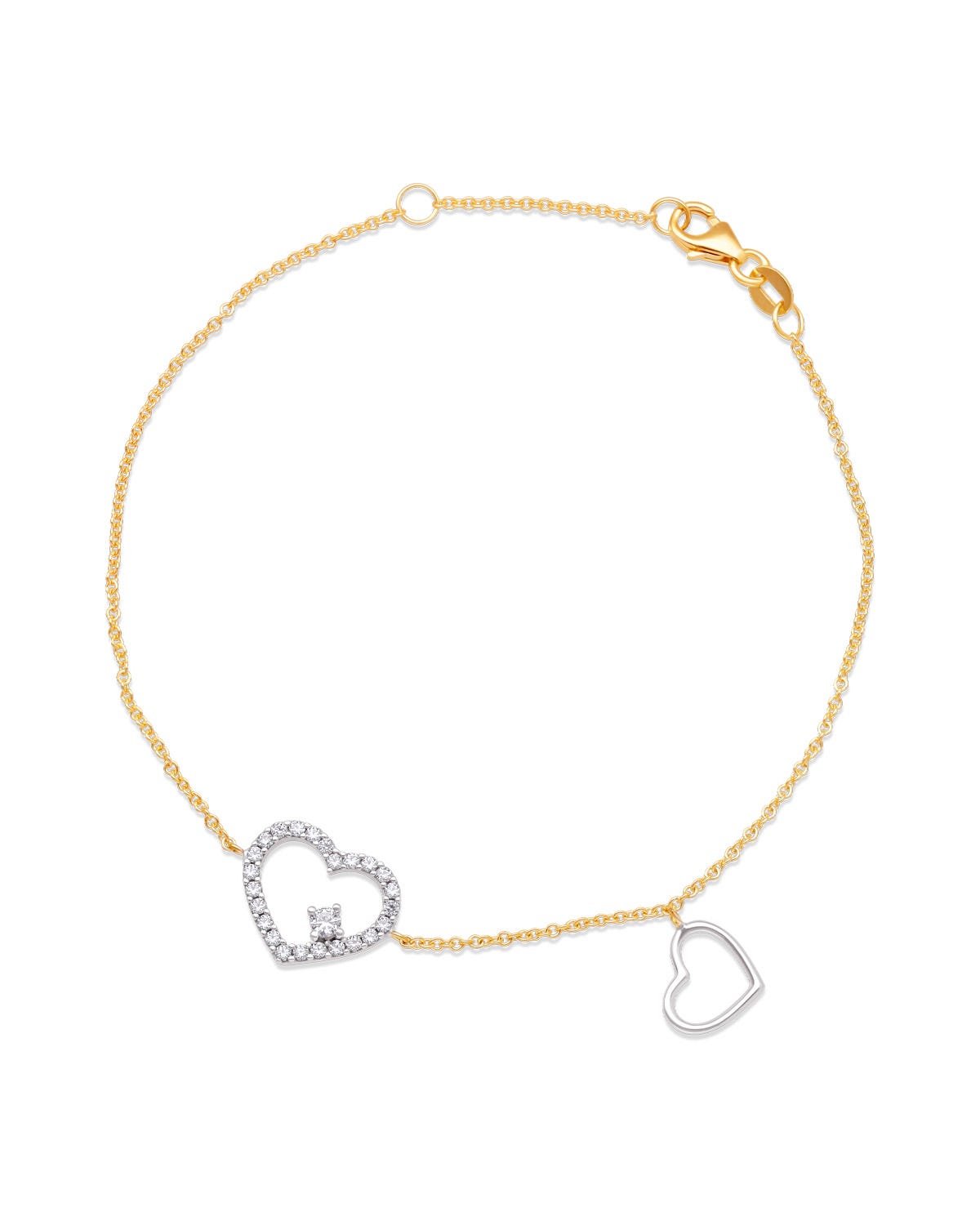 EZ0053B-YW Pulsera Oro Bicolor 14K con Zirconia