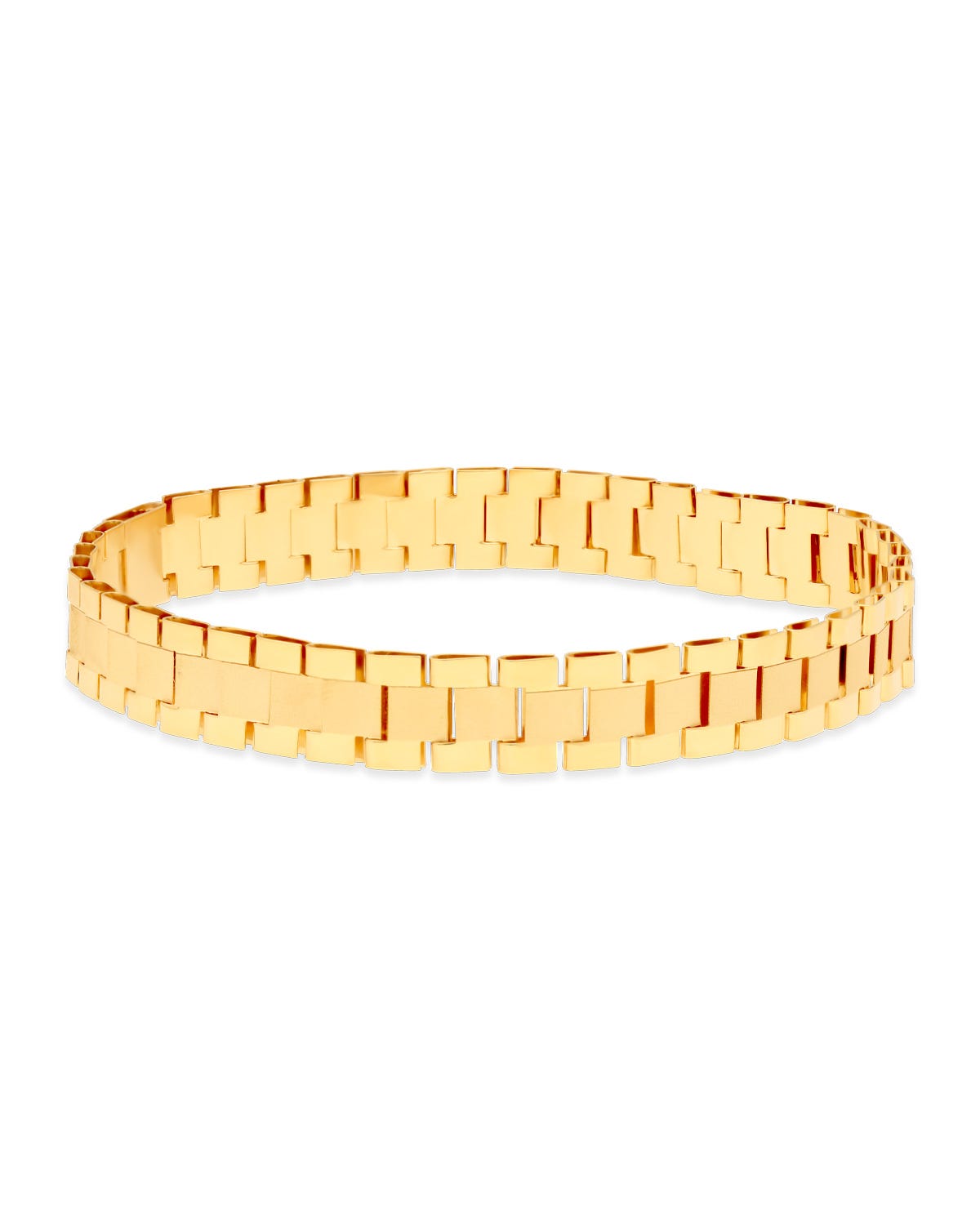 Pulsera estilo corona de oro amarillo 14K