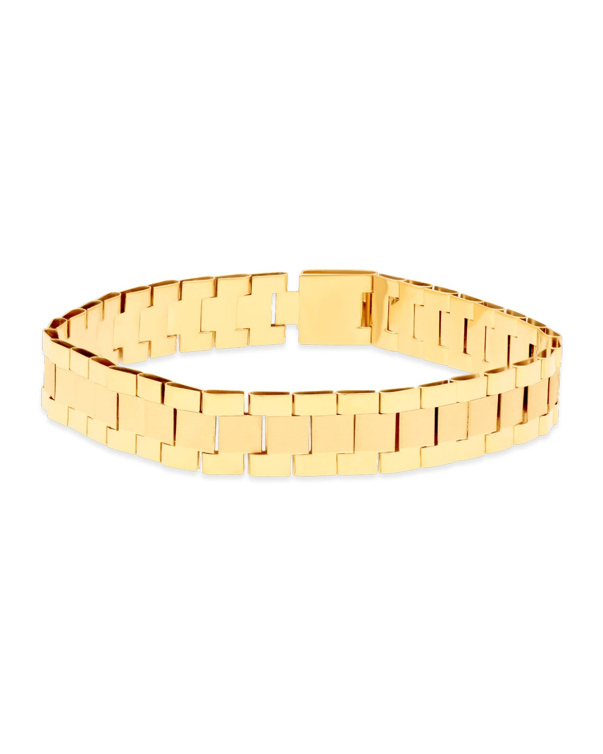 Pulsera estilo corona de oro amarillo 14K