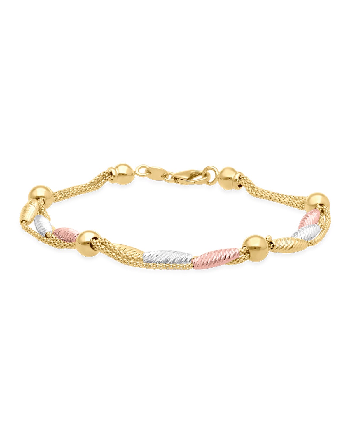 GOLDA-100-P PULSERA DE ORO FLORENTINO 14K 18.5CM (APROX)