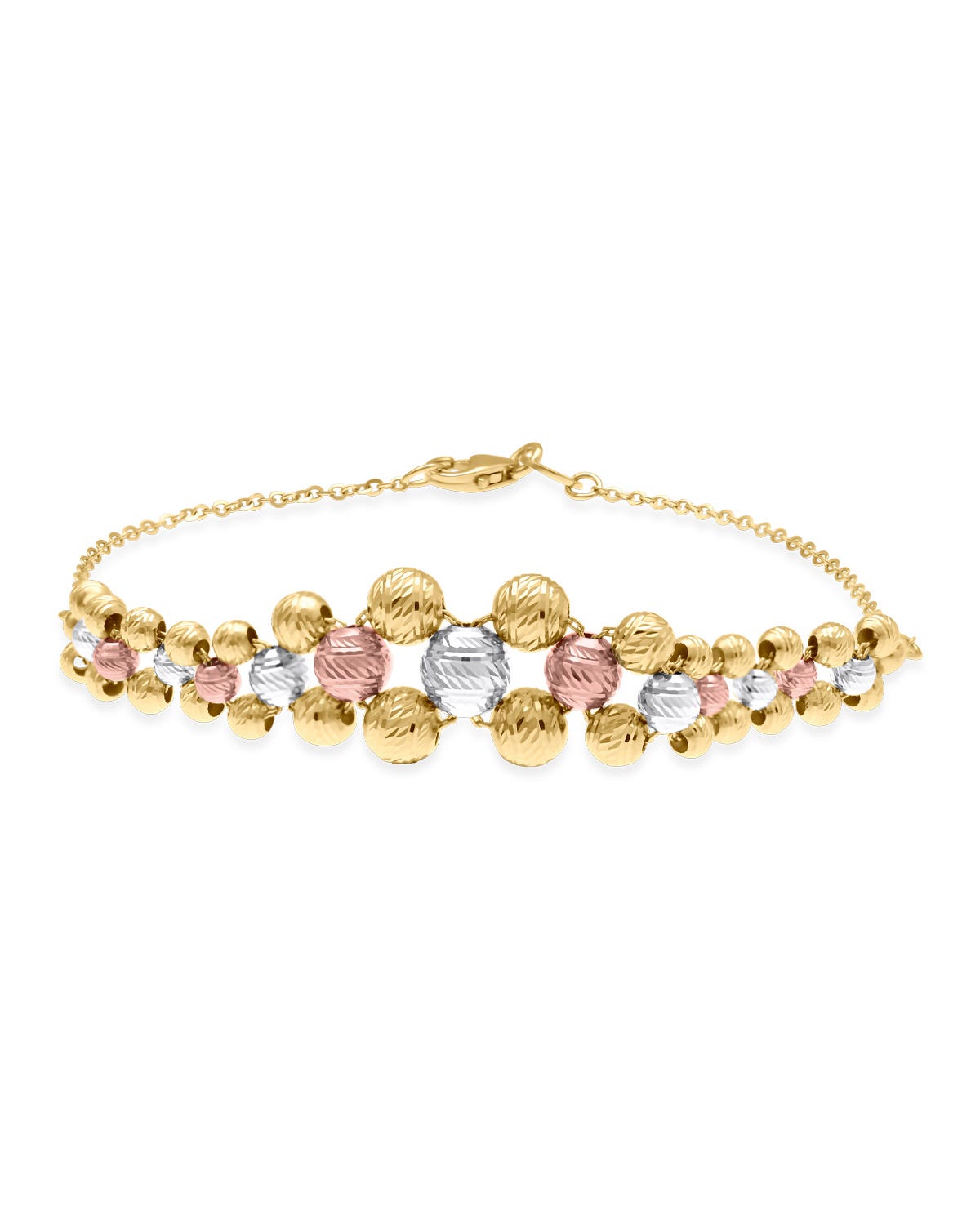 GOLDA-74-P PULSERA DE ORO FLORENTINO 14K (19 CM)