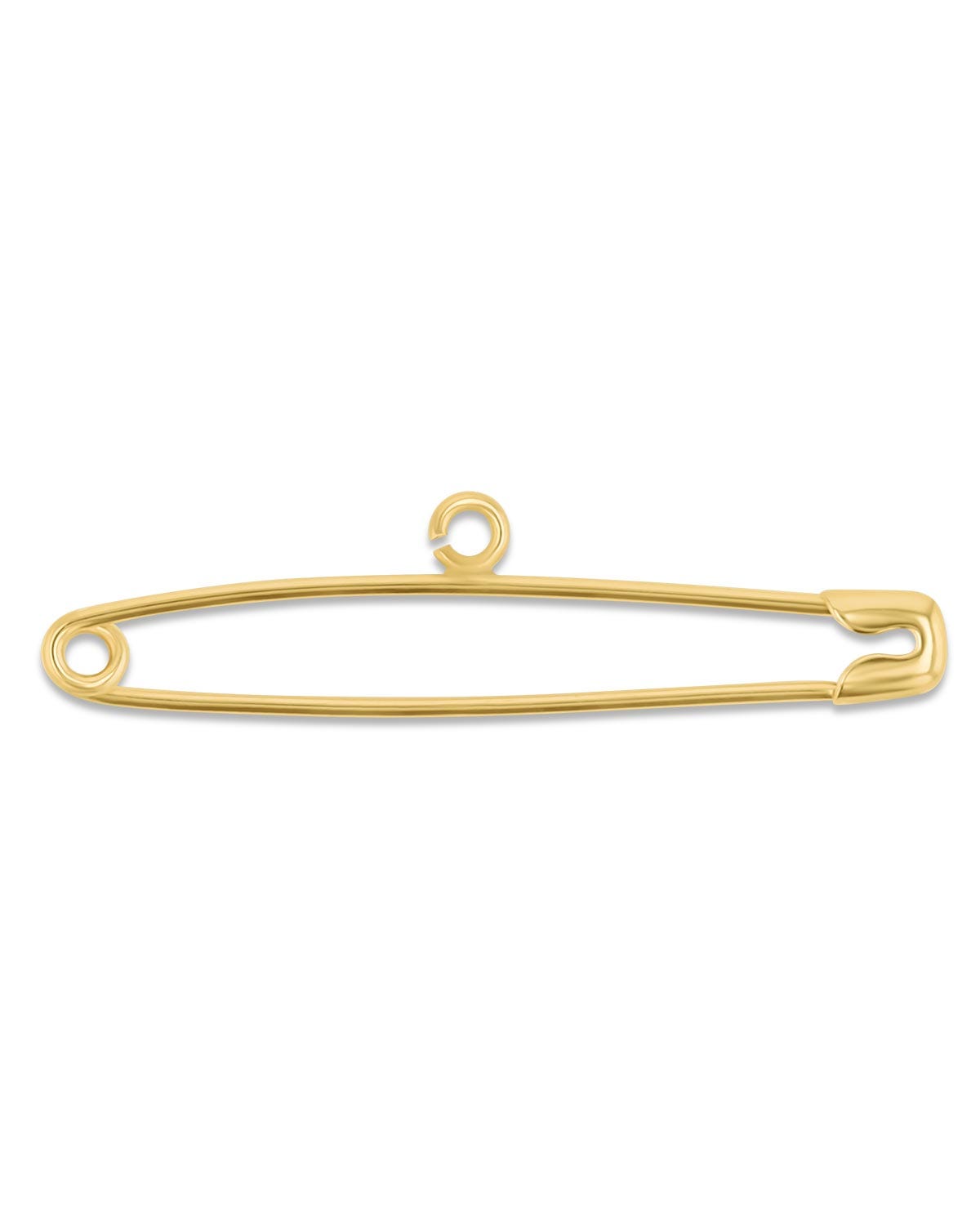 Seguro de oro amarillo 14K con zirconias
