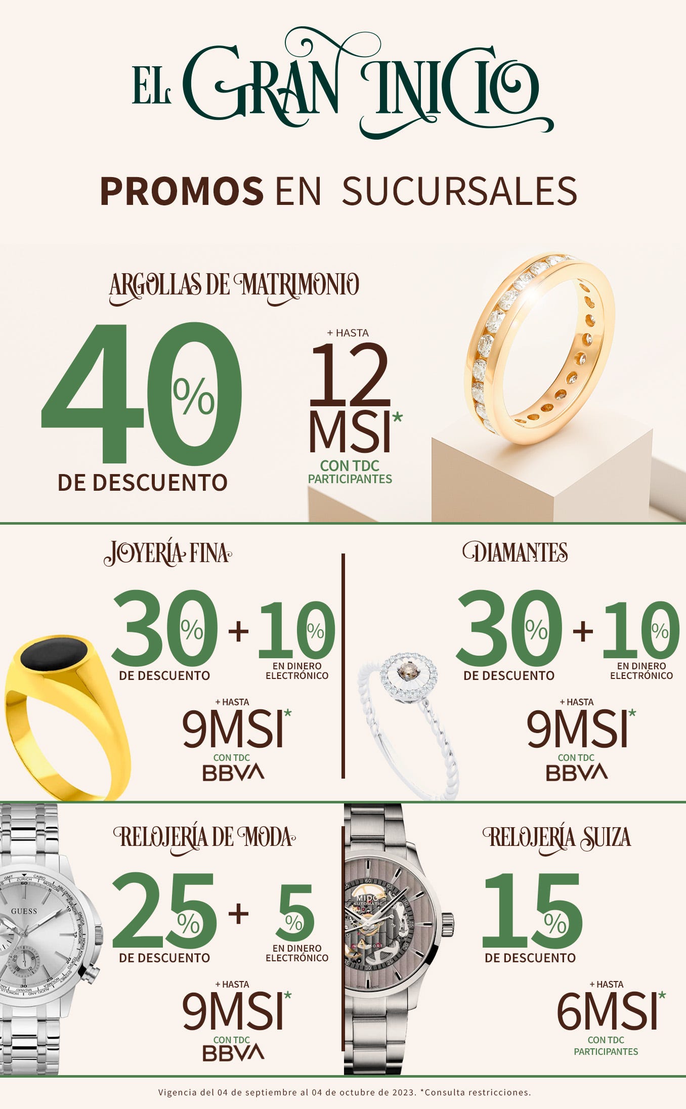 Promociones en las sucursales de Joyerías BIZZARRO