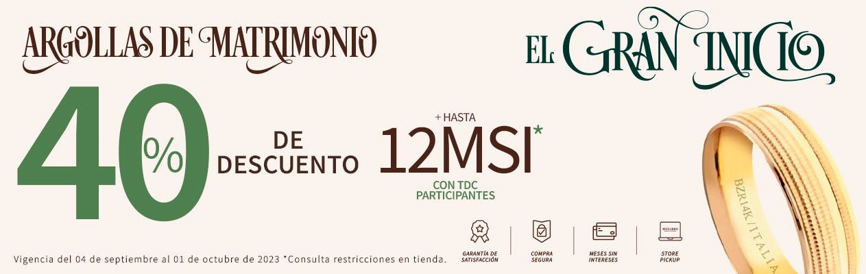 Encuentra las argollas de matrimonio ideales en Joyerías BIZZARRO. Diseños exclusivos y personalizados para sellar tu amor de por vida. Descubre nuestra colección ahora mismo.