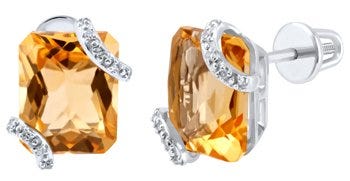 Aretes de oro y peridoto
