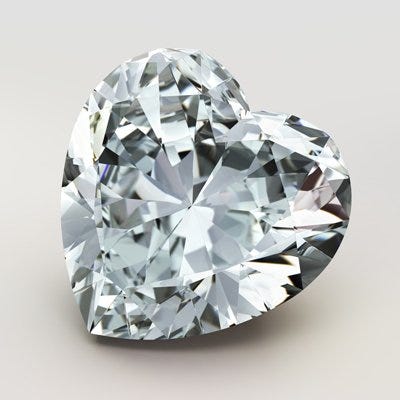 Diamante en forma de corazón