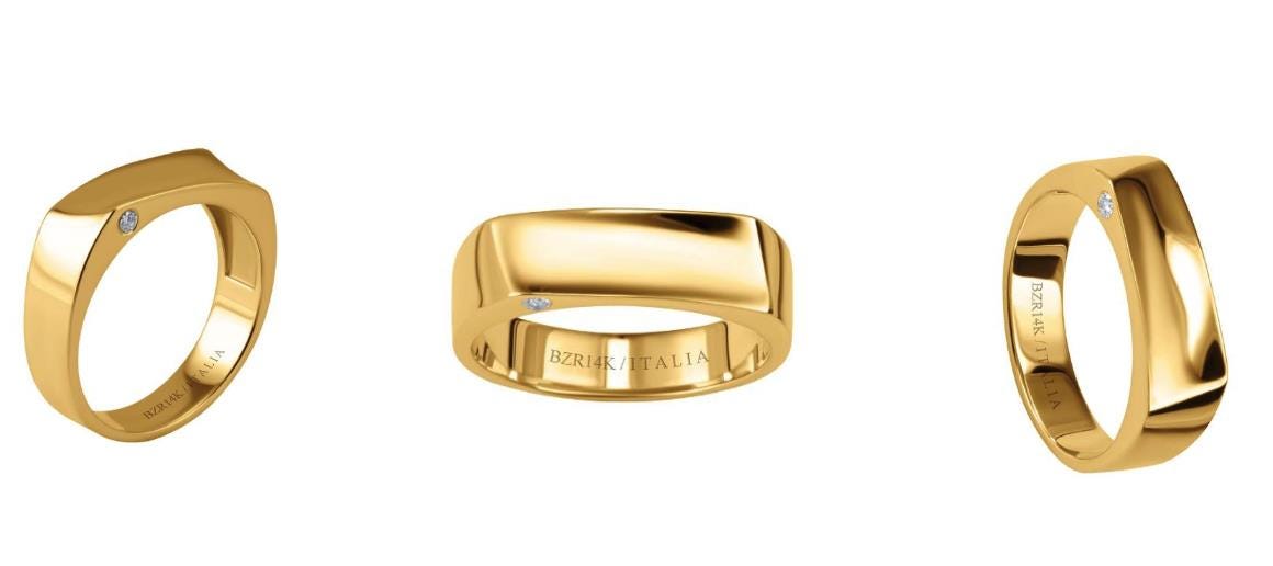 Anillo de oro amarillo unisex