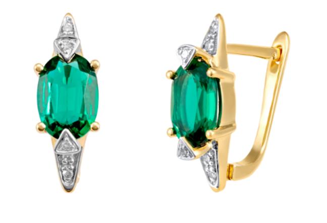 Aretes de esmeralda
