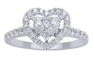 Anillo de oro blanco