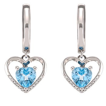 Aretes con topacio