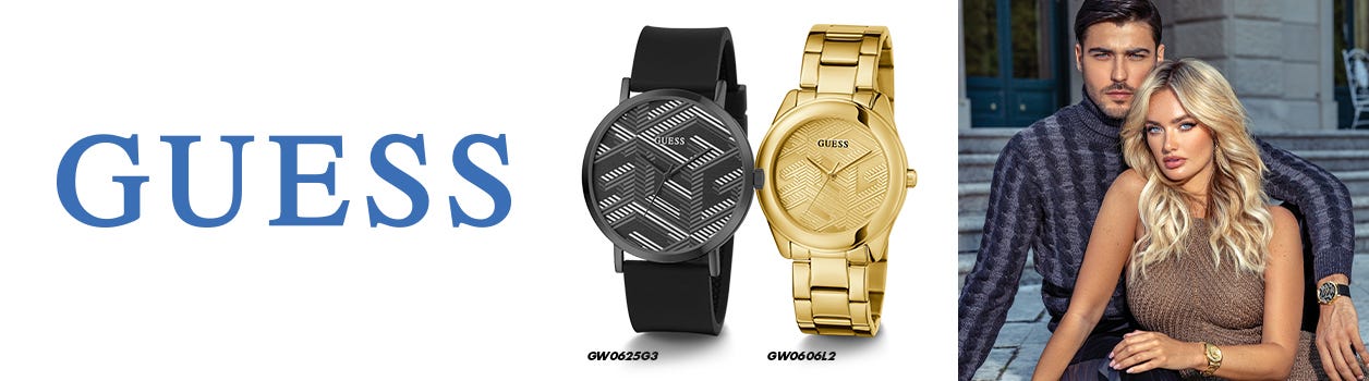 Reloj Guess Emperor disponible en Joyerías BIZZARRO: diseño elegante con correa de acero inoxidable y esfera negra. Ideal para un estilo sofisticado y versátil.