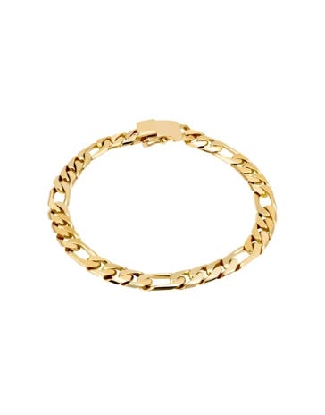 Pulsera oro amarillo 14k de 21 cm 