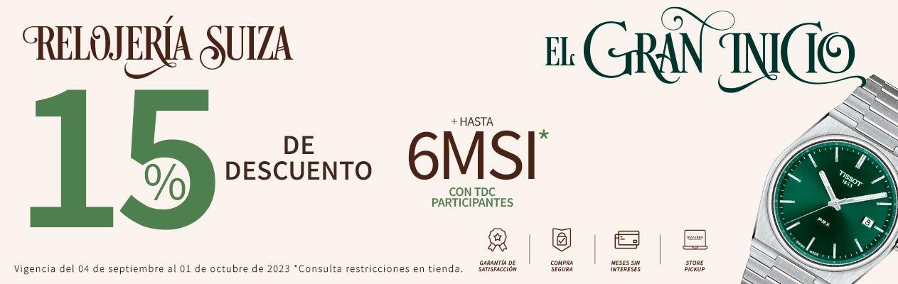 Encuentra la mejor selección de relojería suiza en Joyerías BIZZARRO. Marcas de renombre como Mido, Rado y Tissot disponibles. Diseños exclusivos y calidad excepcional. Descubre más ahora