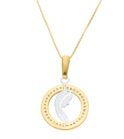 dije de oro con la virgen de guadalupe
