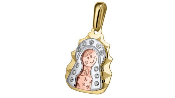 Medalla de la virgen de oro Medalla de la virgen